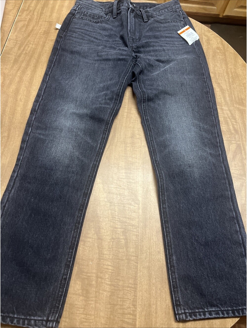 VINCE TOMBOY Jeans Mid Rise Cropped Straight Gray/Black 100% Cotton Sz 24 Ankle